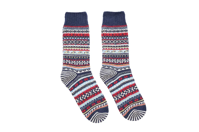 Firn Tribal Socks - Navy Blue