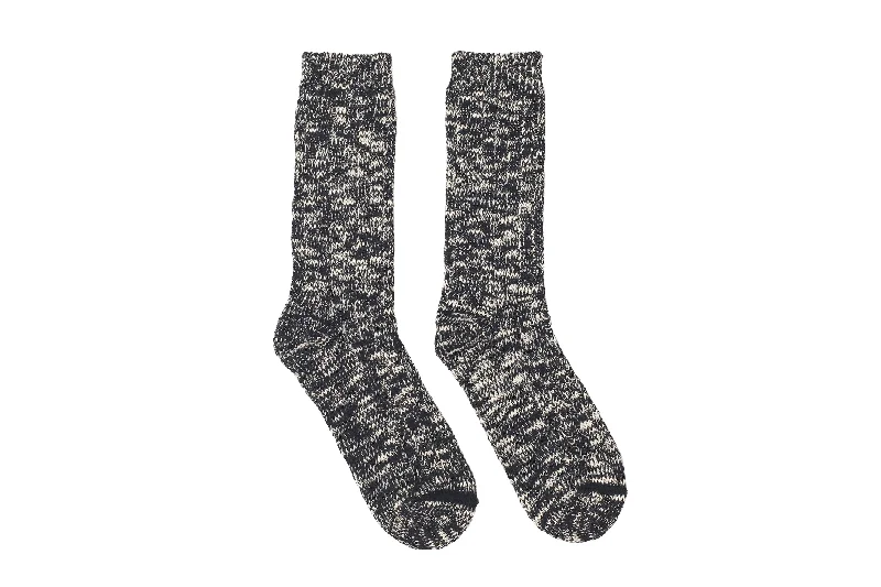 Flake Knitted Socks - Black