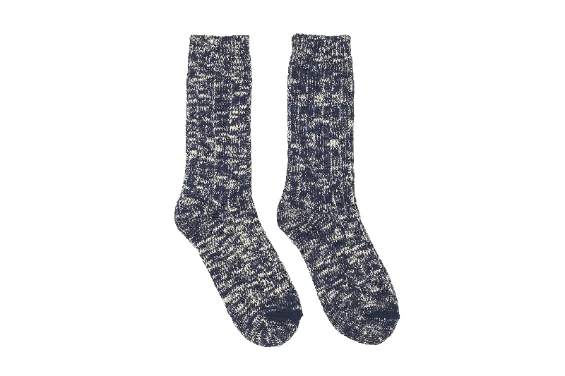 Flake Knitted Socks - Blue