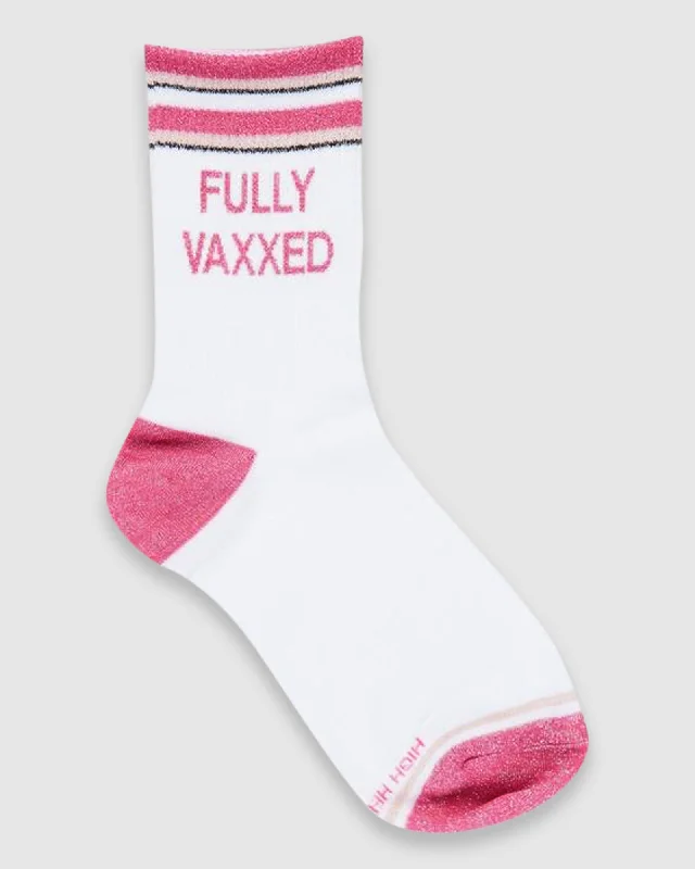 Fully Vaxxed Cotton Sock - Pink