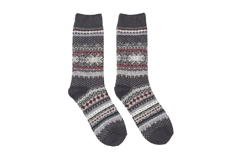 Grizzle Tribal Socks - Dark Grey