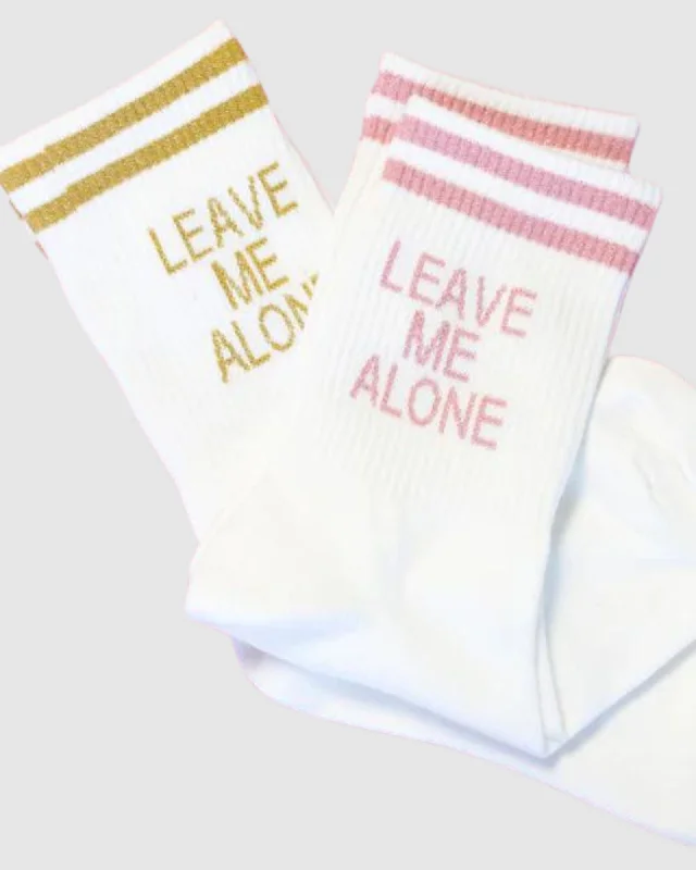 Leave Me Alone Sock - Pink