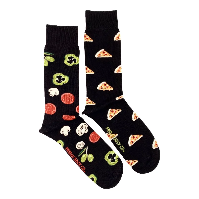 Men's Black Pizza Socks