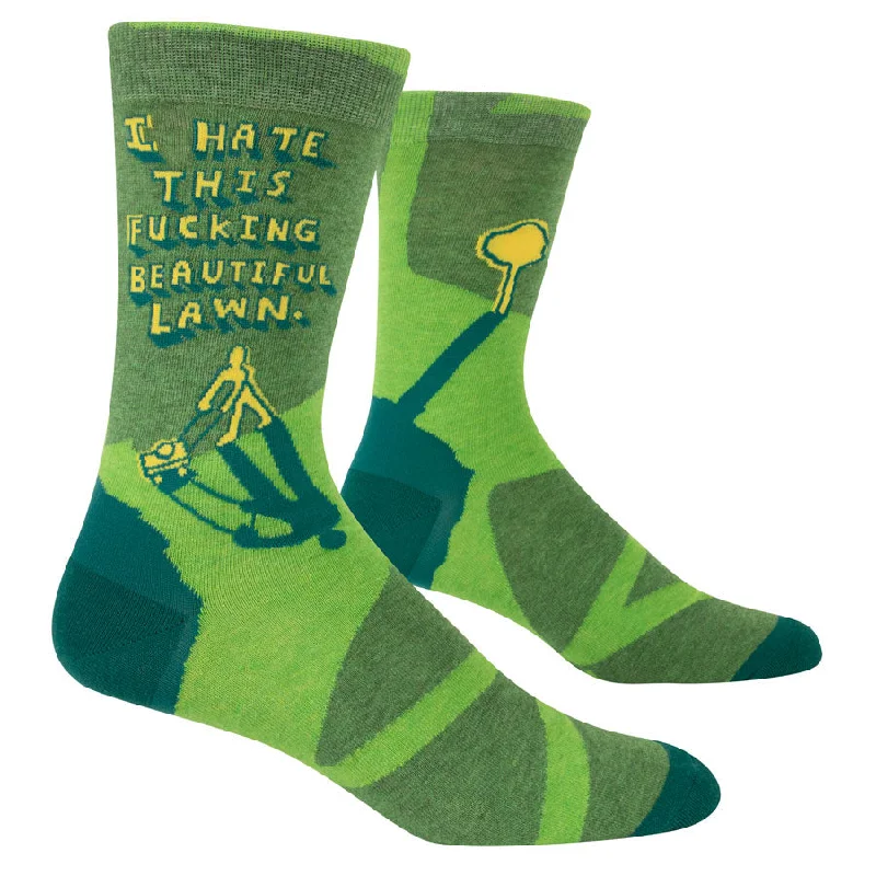 Men's I Hate This Fucking Beautiful Lawn Socks