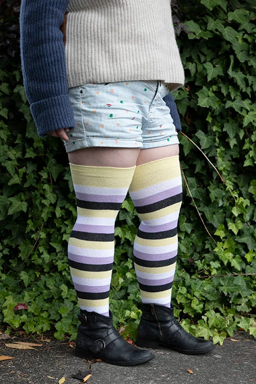 Oops! Pride Stripe Extraordinary Thigh High Socks - Nonbinary