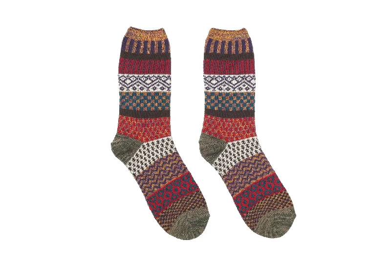 Polar Geometric Socks - Green