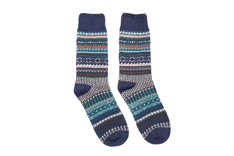 Redo Tribal Socks - Navy Blue