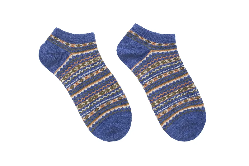 Shallow Tribal Socks - Blue