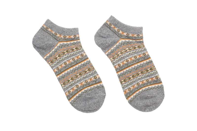 Shallow Tribal Socks - Grey