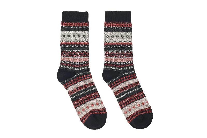 Starry Geometric Socks - Black