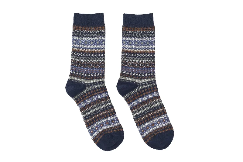 Starry Geometric Socks - Blue