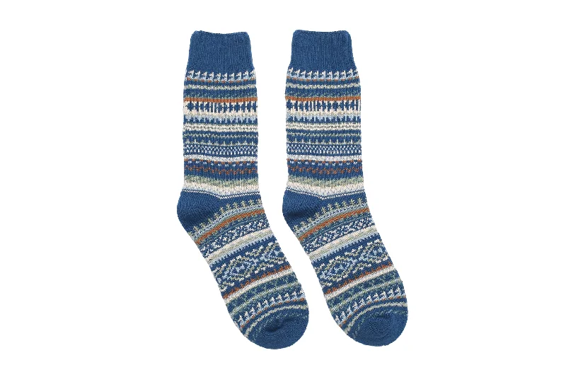 Unique Geometric Socks - Blue