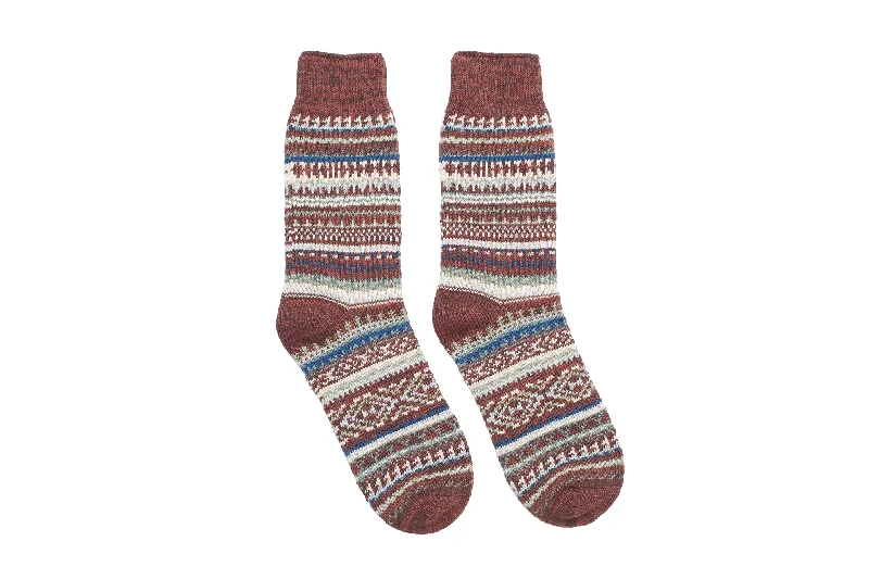 Unique Geometric Socks - Coffee