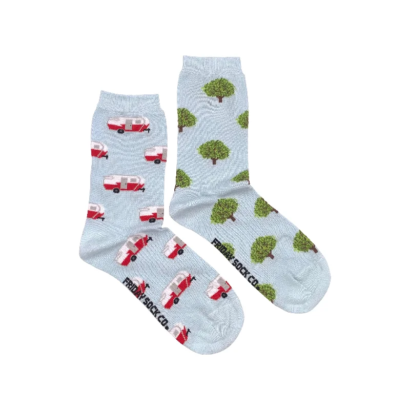 Women's Blue RV & Tree Socks