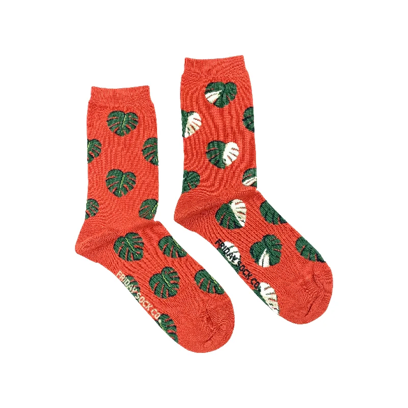 Women's Monstera Leaf Socks