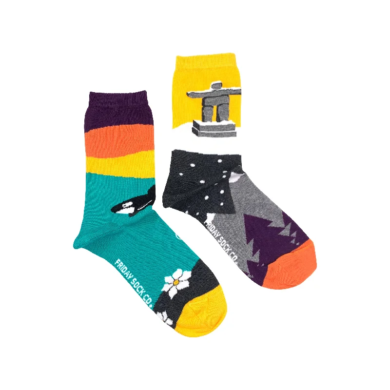 Women's West Coast Canadian Landscape Socks