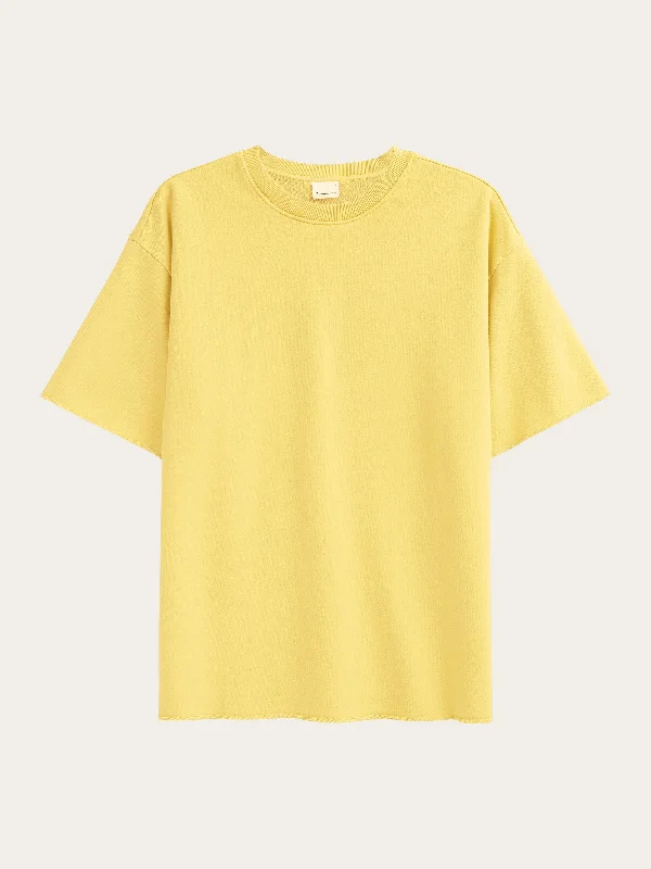 Loose fit reactive dyed sweat t-shirt - GOTS/Vegan - Misted Yellow