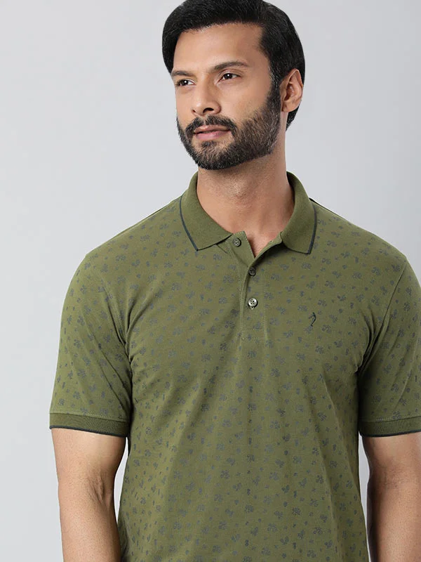 Men Printed Polo T-Shirt