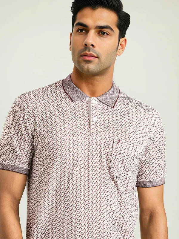 Men Printed Polo T-Shirt