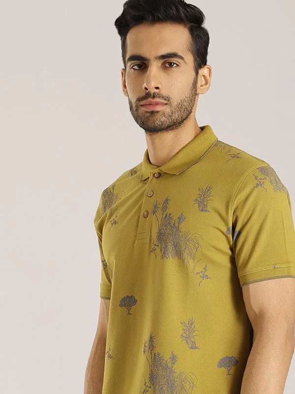 Men Printed Polo T-Shirt