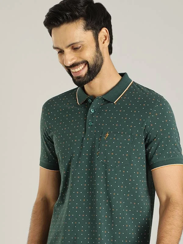 Men Printed Polo T-Shirt