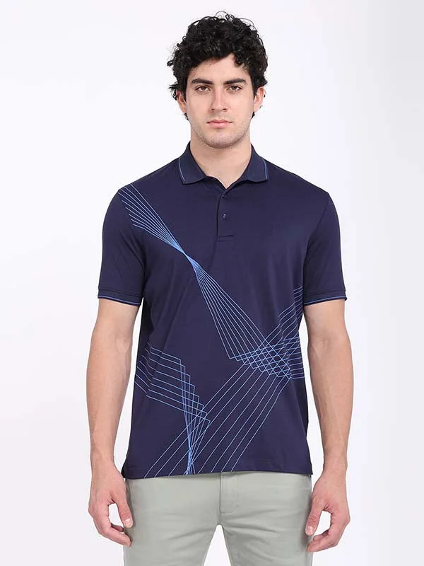 Men Printed Polo T-Shirt