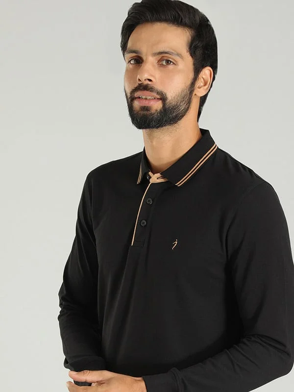 Men Solid Polo T-Shirt