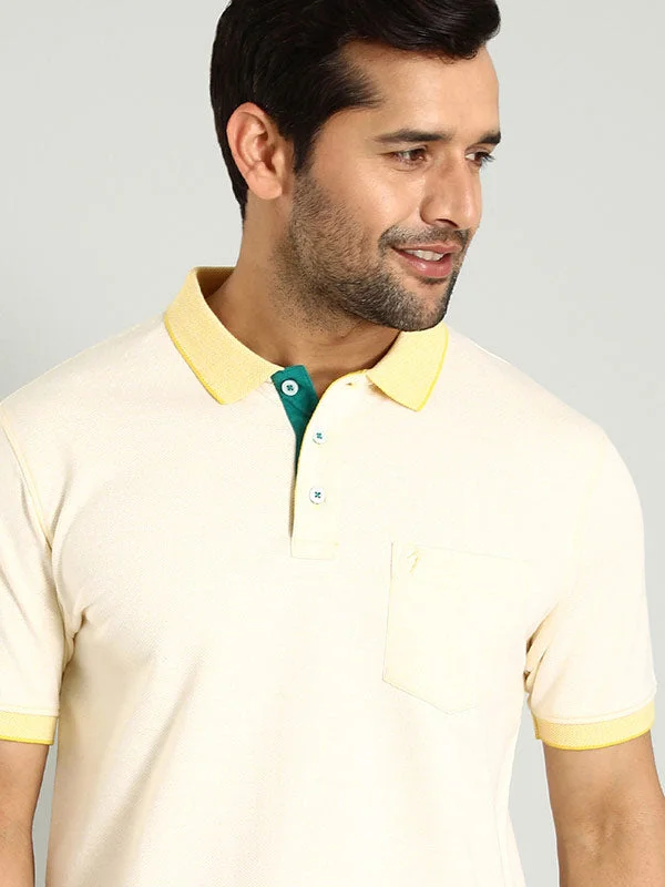 Men Solid Polo T-Shirt