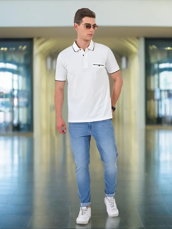 Men Solid Polo T-Shirt