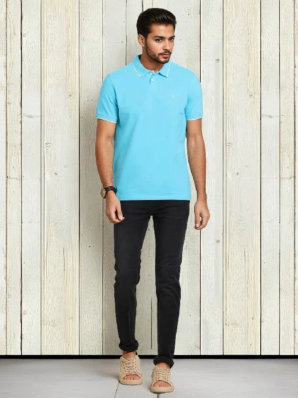 Men Solid Polo T-Shirt