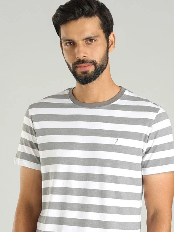 Men Striped Crew Neck T-Shirt