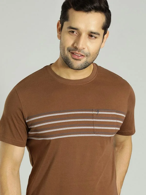 Men Striped Crew Neck T-Shirt