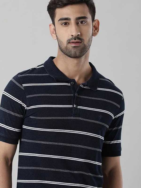 Men Striped Polo T-Shirt