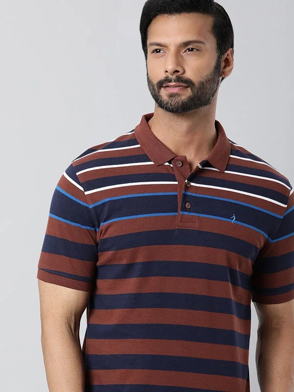 Men Striped Polo T-Shirt