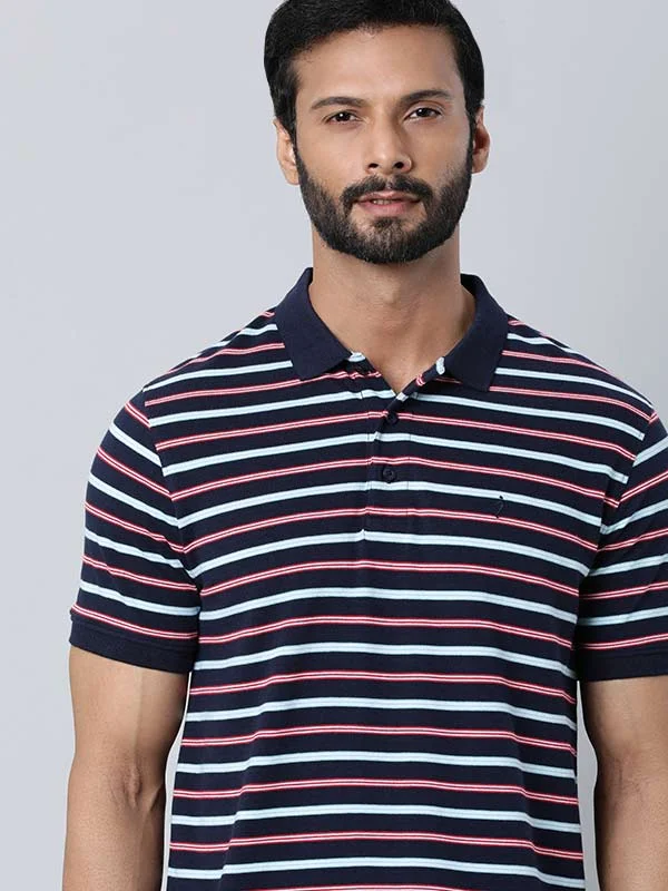 Men Striped Polo T-Shirt