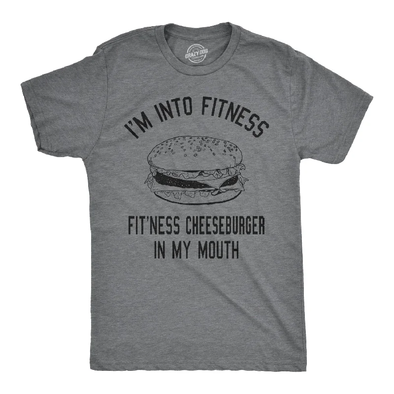 Fitness Cheeseburger In My Mouth Men's T Shirt