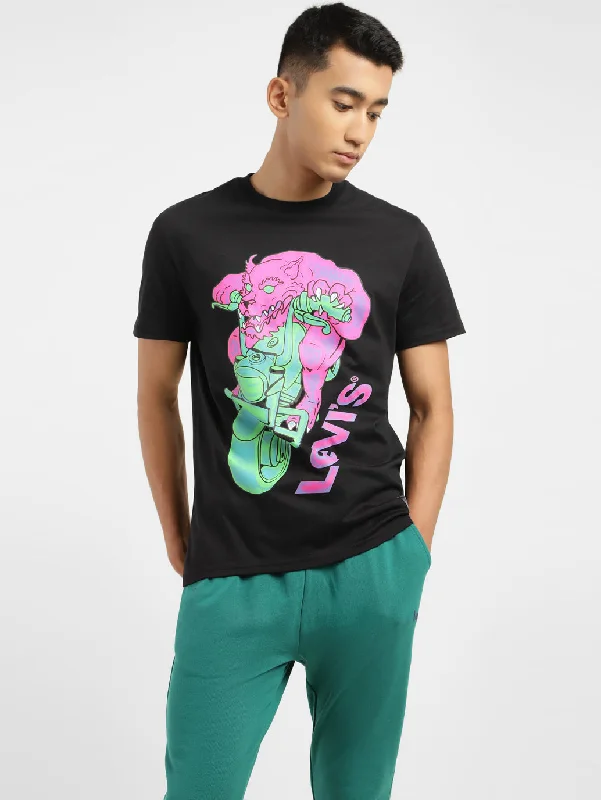 Men's Graphic Print Slim Fit T-shirt