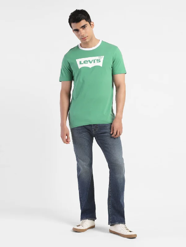 Men's Green Brand Logo T-Shirt