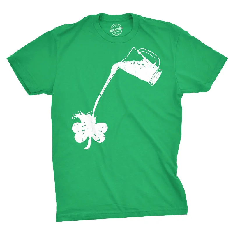 Pouring Shamrock Men's T Shirt