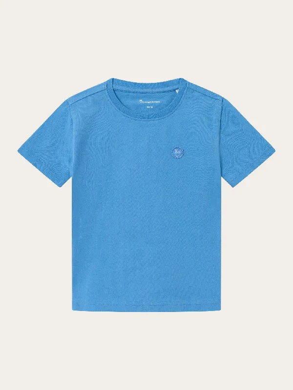 Regular fit badge t-shirt - Azure Blue