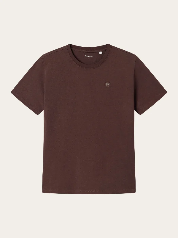 Regular fit Badge t-shirt - Deep Mahogany