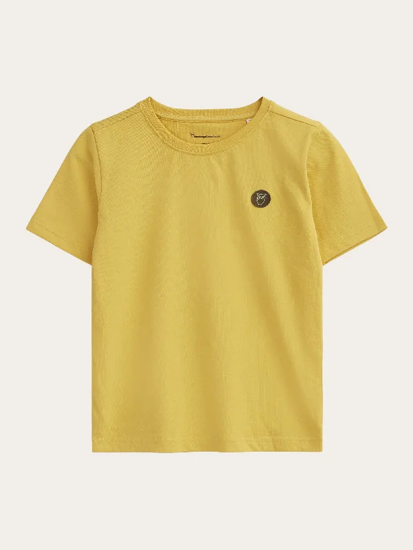 Regular fit badge t-shirt - Misted Yellow