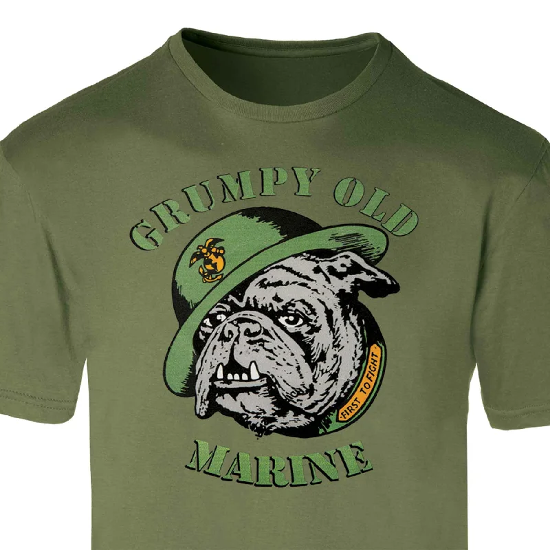 Grumpy Old Marine Bulldog Mascot T-shirt