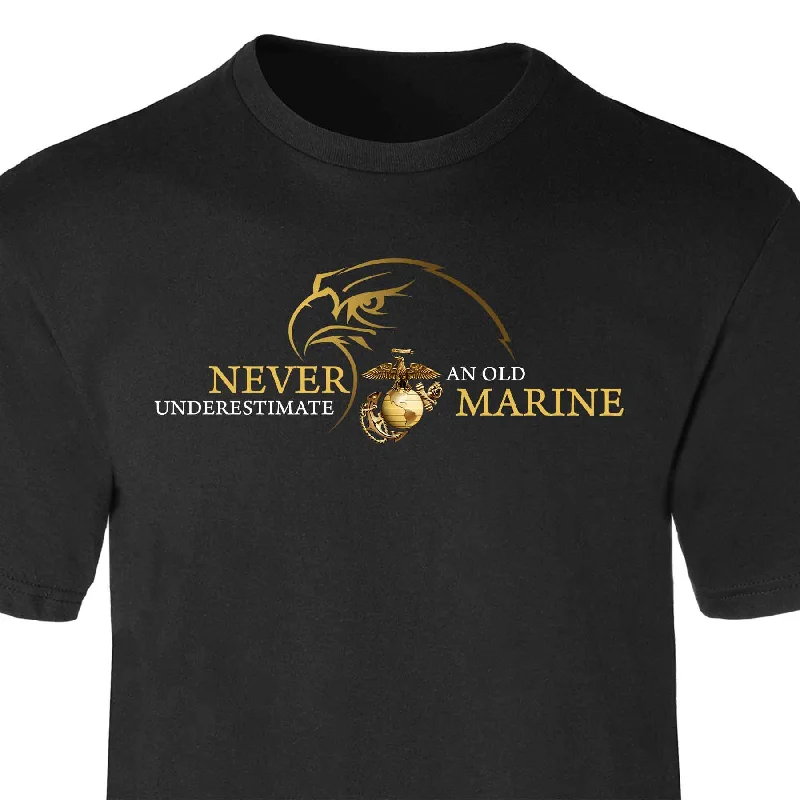 USMC 'Never Underestimate an Old Marine' T-shirt