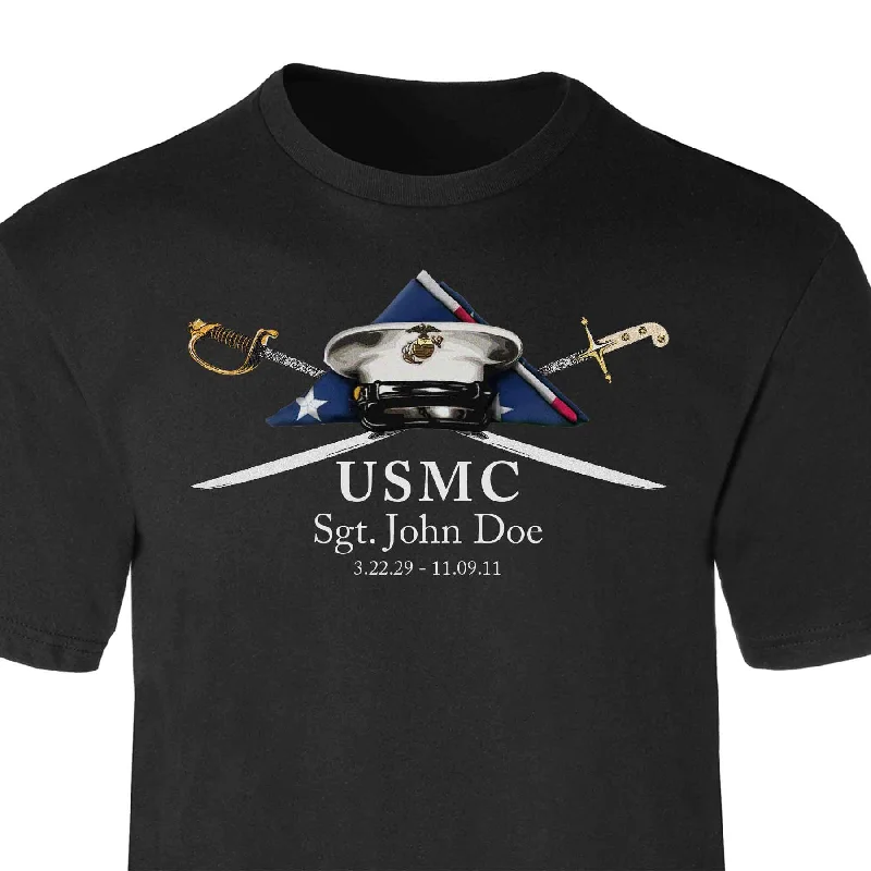 USMC Personalized Folded Flag Memorial T-shirt