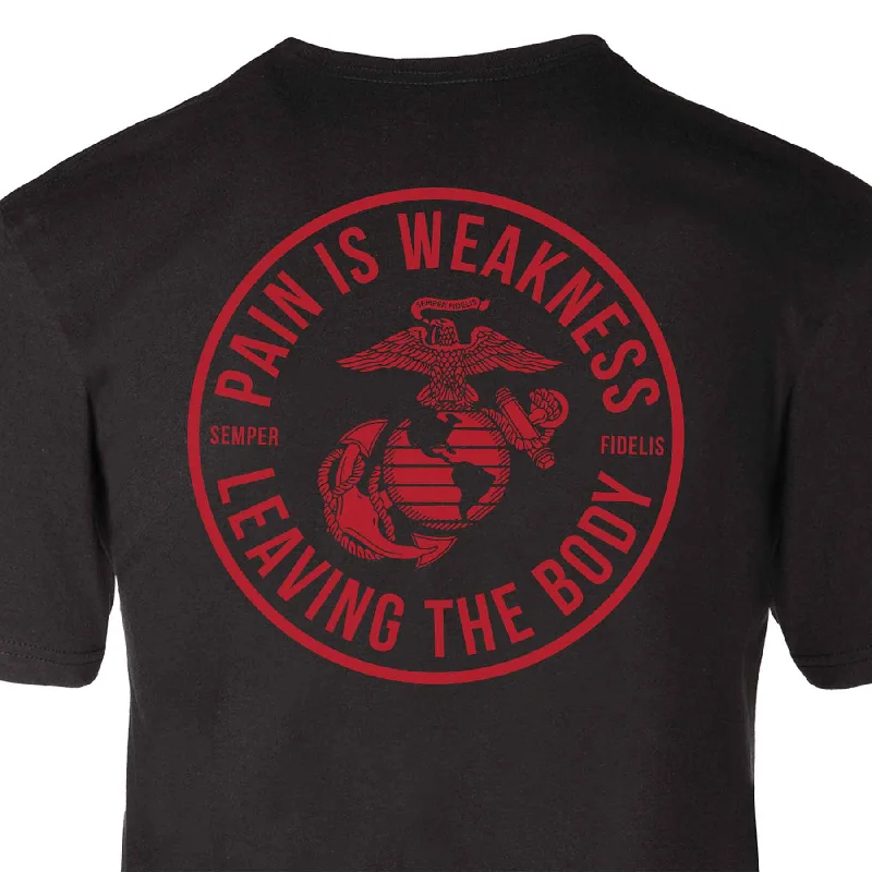 USMC Pain Is Weakness Leaving The Body T-shirt