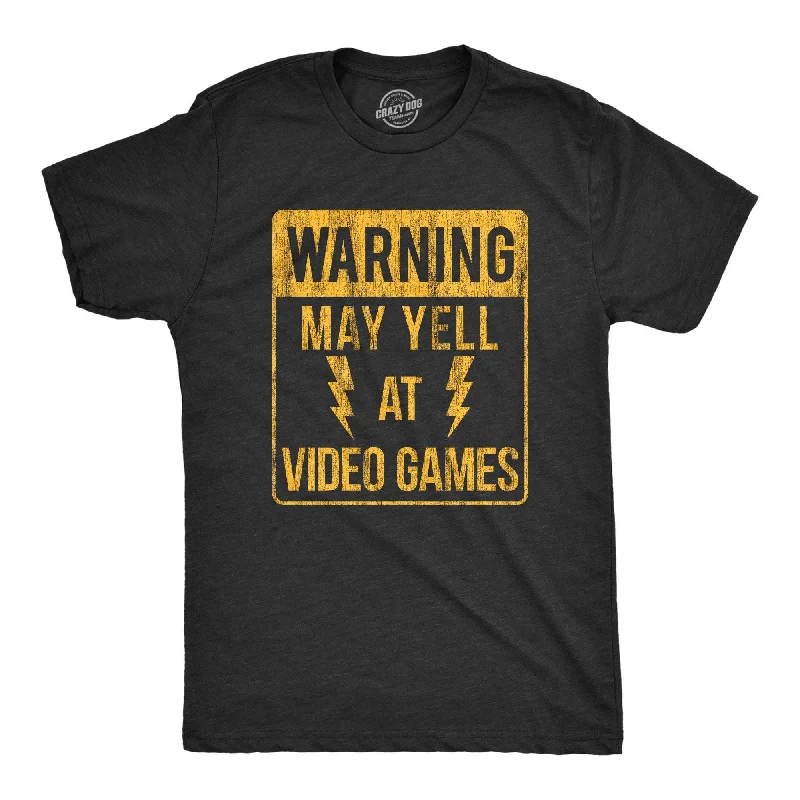 Warning: May Yell At Video Games Men's T Shirt