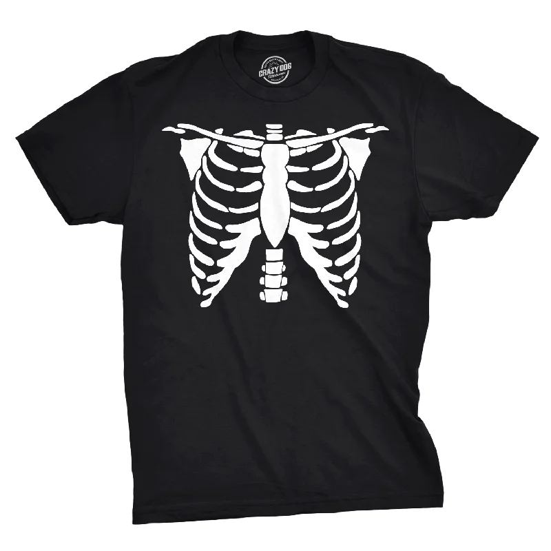 White Skeleton Rib Cage Men's T Shirt