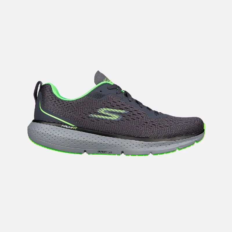 Skechers Go-Run Pure 3 Men's Running Shoes -Charcoal/Lime