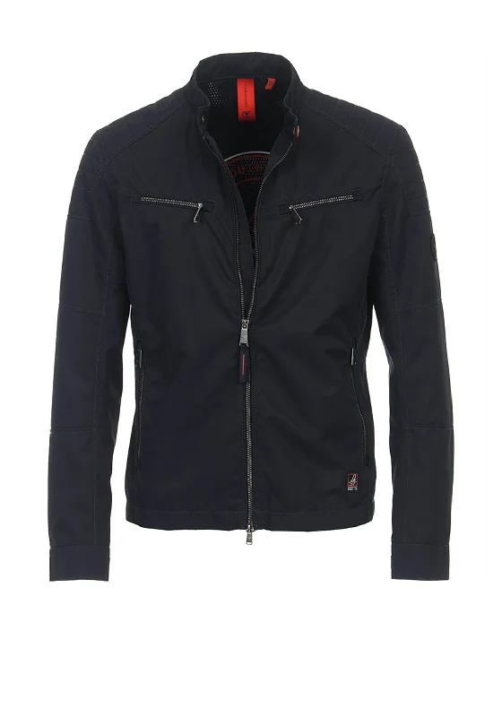 Casa Moda Multi Zip Jacket, Dark Navy